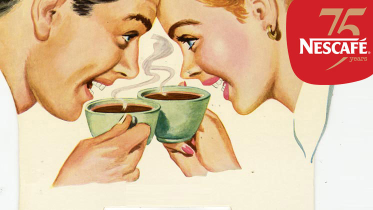 Maailman ensimmäinen pikakahvi Nescafé viettää 75-vuotisjuhlavuotta