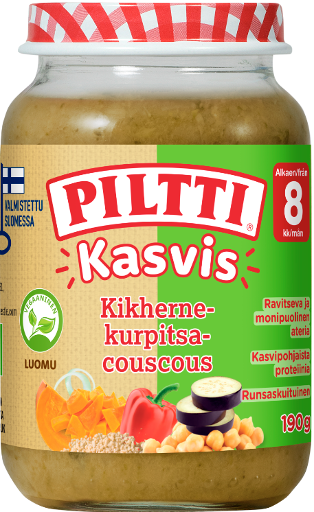 Kasvis Luomu Kikherne-kurpitsa-couscous