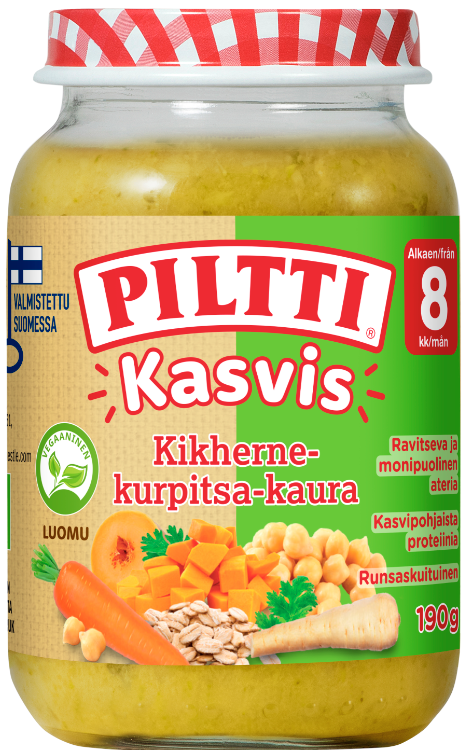 Kasvis Luomu Kikherne-kurpitsa-kaura