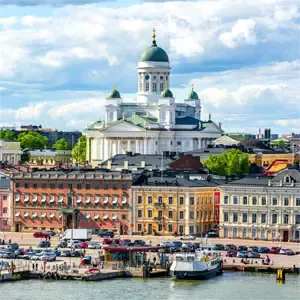 Helsingin sataman kaupunkinäkymä